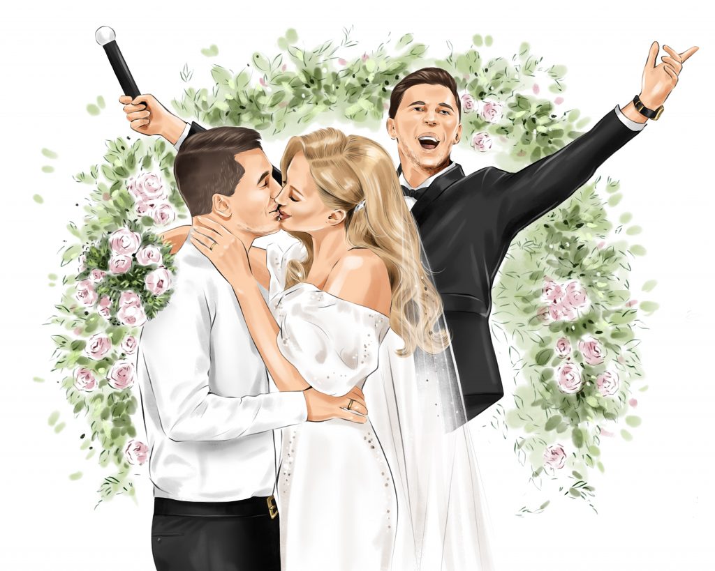 Hochzeitsmoderator führt durch die Feier – Gäste jubeln