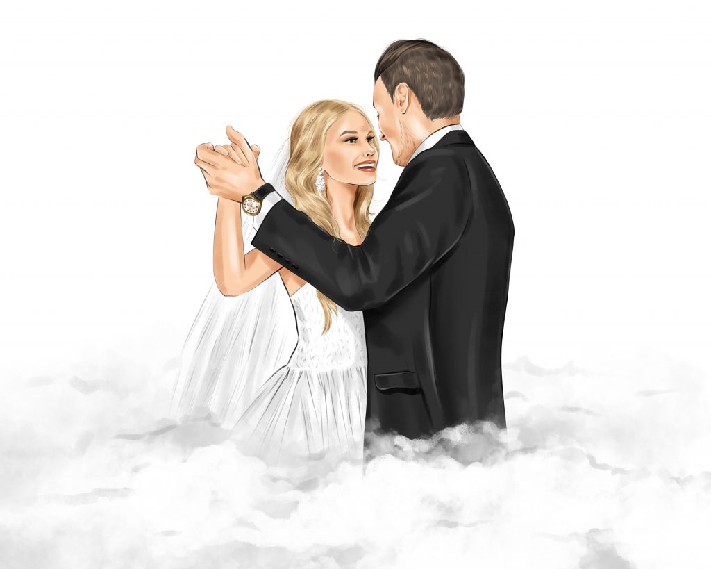 Hochzeitstanz mit Bodennebel und Wolkeneffekt