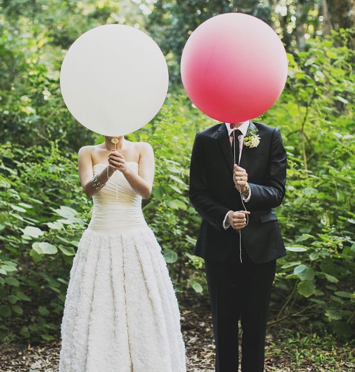 Luftballons bei der Hochzeit