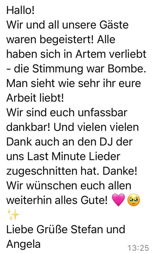 Hochzeitsmoderator Atem