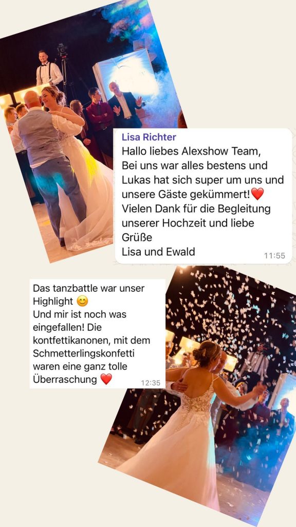 Bewertung über Hochzeitsmoderator Lukas
