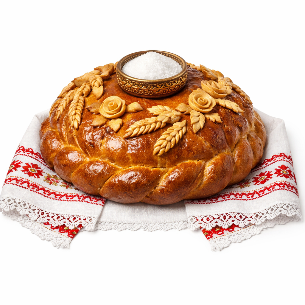 Brot und Salz bei einer russischen Hochzeit