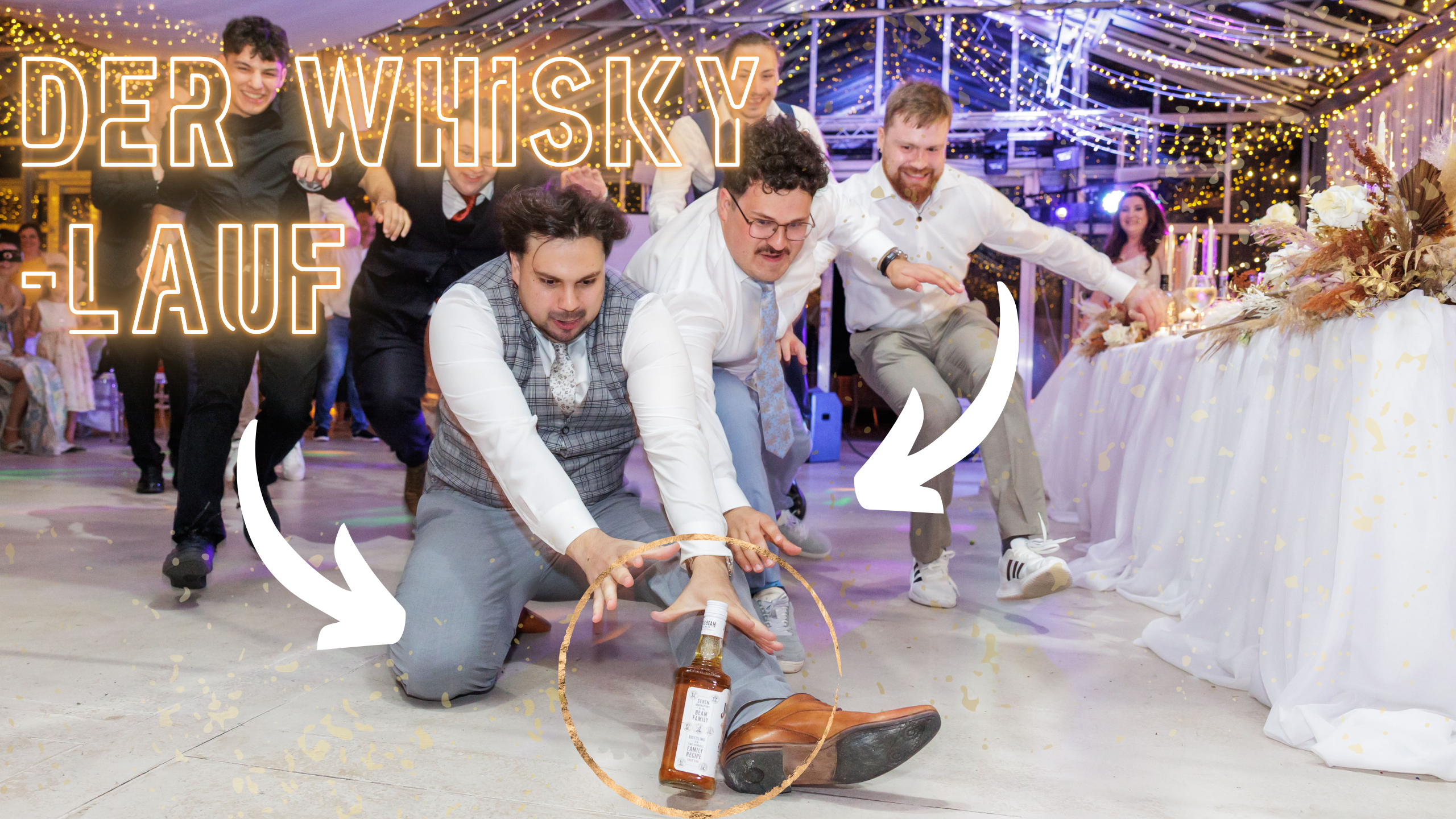 Wer wird der nächste Bräutigam? Der Whisky-Lauf der Jungs