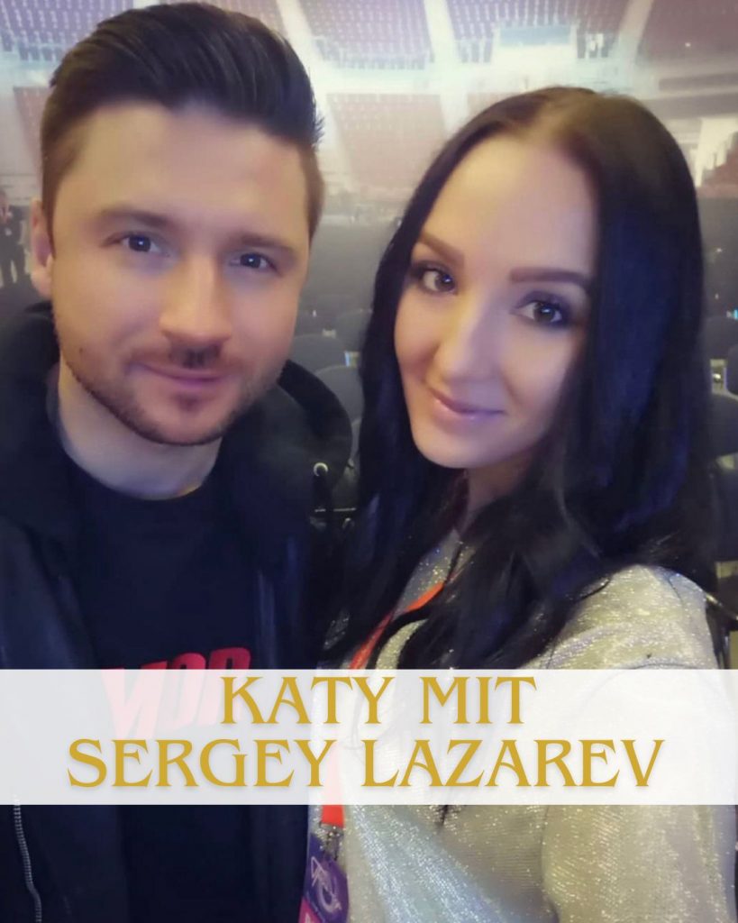 Hochzeitsmoderatorin Katymit dem Sänger Sergej Lazarev