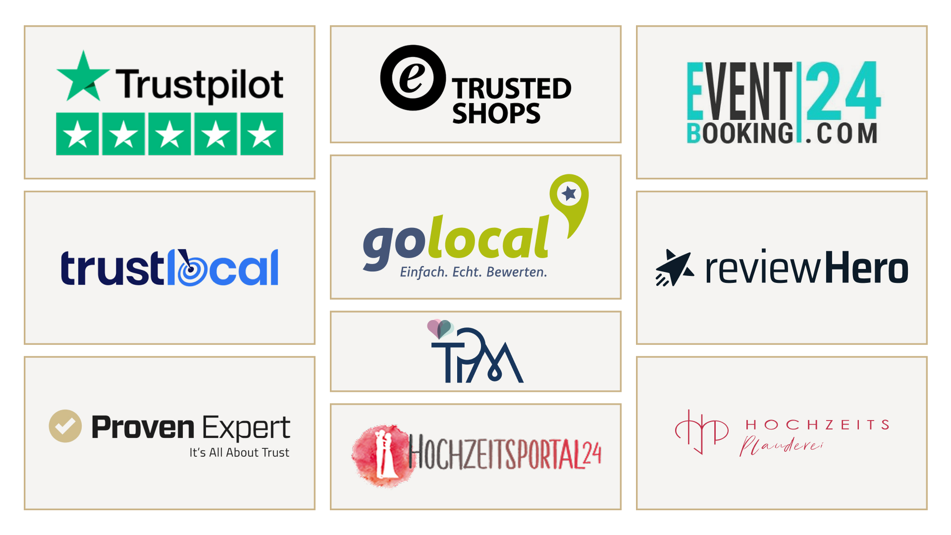 Wir sind präsent bei allen unabhängigen Vergleichsplattformen