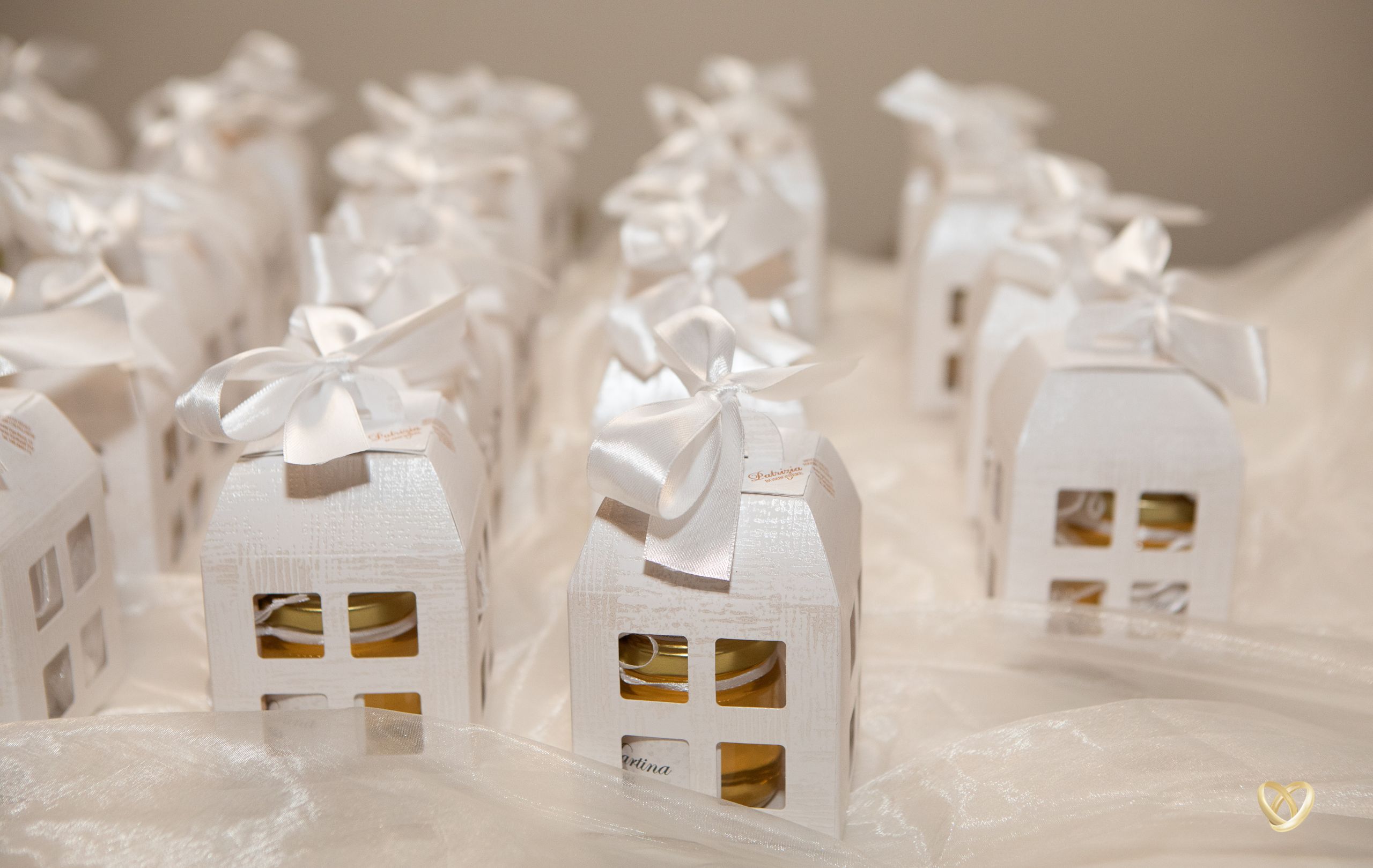 Hochzeitsgeschenk Idee: Mini-Honigglas mit Stoffdeckel und „Danke“-Anhänger