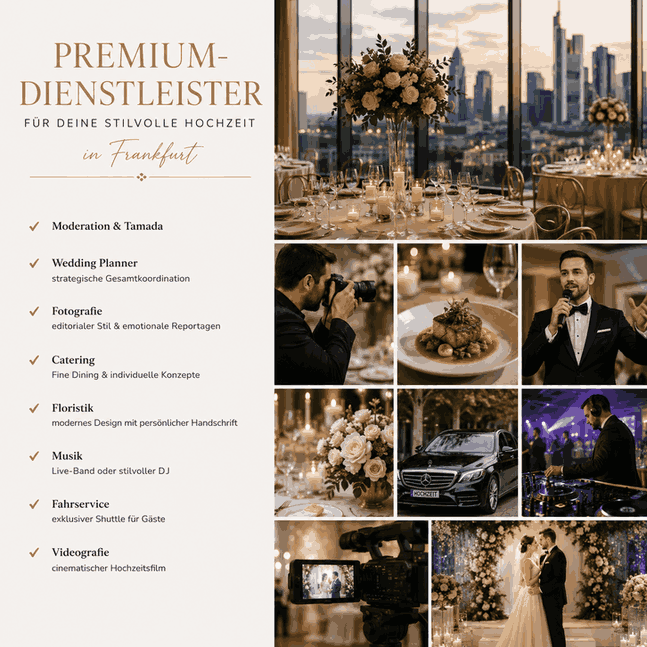  Dienstleister für deine moderne Hochzeit in Frankfurt