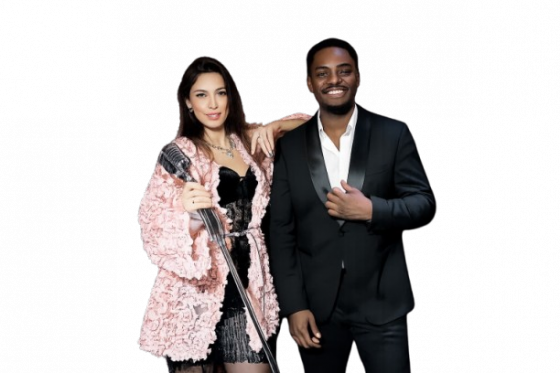 Tanya und Jordan als professionelle Hochzeitssänger mit Live-Performance