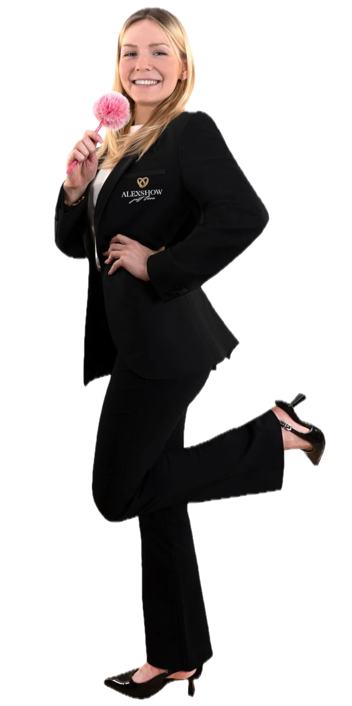 Hochzeitsmoderator Yulia im AlexShow-Team